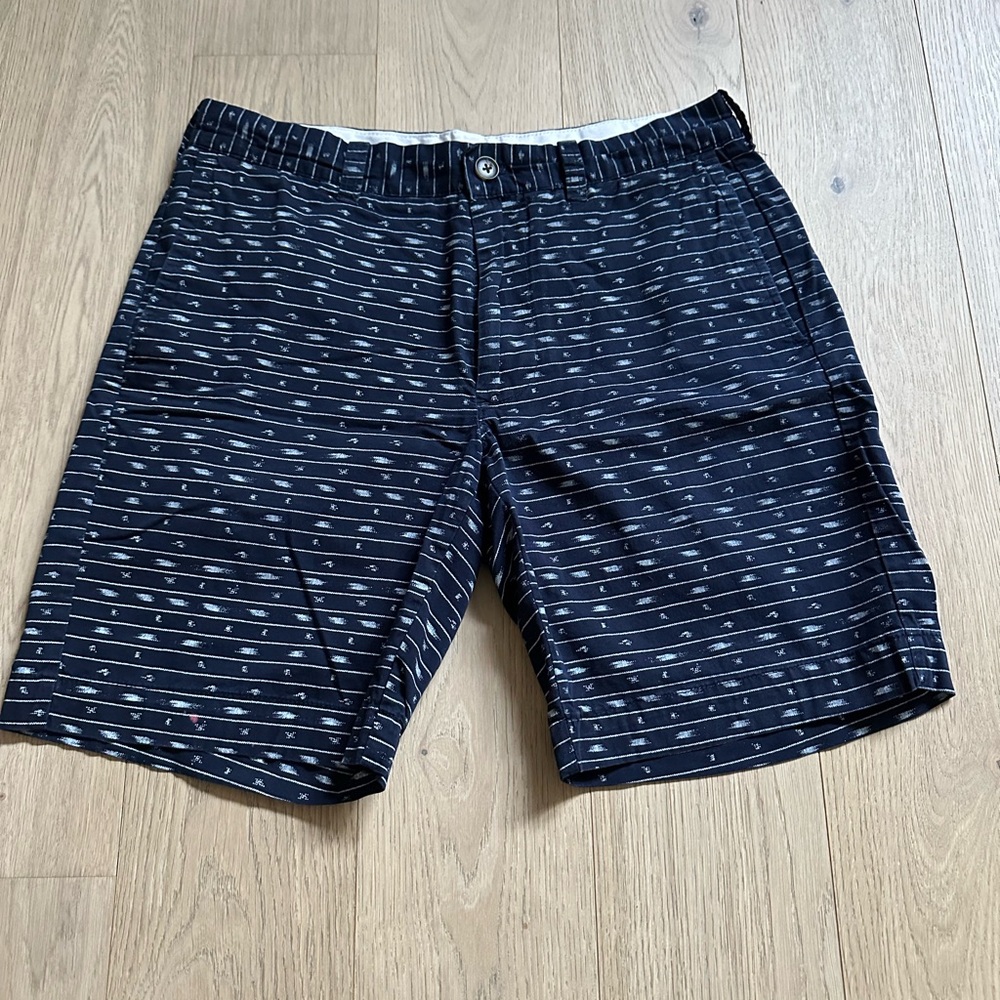 J. Crew Factory Navy and White Patterned Shorts Size 31